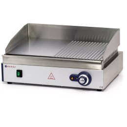 Płyta grzewcza grillowa Profi Line gładka-ryflowana do pracy ciągłej 2400W - Hendi 203156