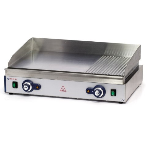 Płyta grzewcza grillowa Profi Line gładka-ryflowana podwójna do pracy ciągłej 3500W - Hendi 203163 Płyta grzewcza grillowa Profi Line gładka-ryflowana podwójna do pracy ciągłej 3500W - Hendi 203163