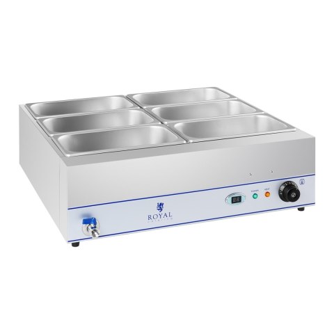 Bemar podgrzewacz wodny z kranem 6 x GN 1/3 2000W 230V Royal Catering Bemar podgrzewacz wodny z kranem 6 x GN 1/3 2000W 230V Royal Catering