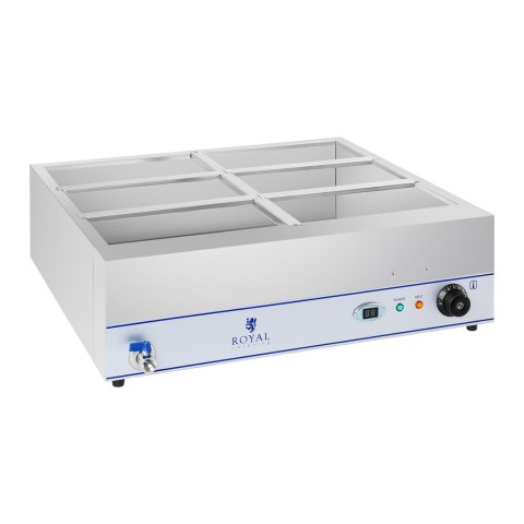 Bemar podgrzewacz wodny z kranem 6 x GN 1/3 2000W 230V Royal Catering Bemar podgrzewacz wodny z kranem 6 x GN 1/3 2000W 230V Royal Catering