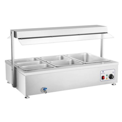 Bemar wodny podgrzewacz wolnostojący z kranem 6 x GN 150mm 55L Royal Catering Bemar wodny podgrzewacz wolnostojący z kranem 6 x GN 150mm 55L Royal Catering