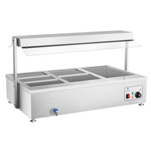 Bemar wodny podgrzewacz wolnostojący z kranem 6 x GN 150mm 55L Royal Catering Bemar wodny podgrzewacz wolnostojący z kranem 6 x GN 150mm 55L Royal Catering