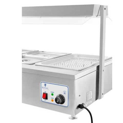 Bemar wodny podgrzewacz wolnostojący z kranem 6 x GN 150mm 55L Royal Catering Bemar wodny podgrzewacz wolnostojący z kranem 6 x GN 150mm 55L Royal Catering
