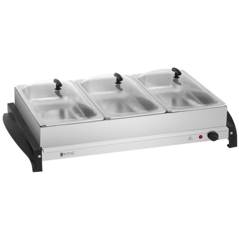 Podgrzewacz do potraw na 3 pojemniki elektryczny 400W Royal Catering Podgrzewacz do potraw na 3 pojemniki elektryczny 400W Royal Catering