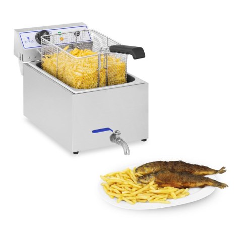 Profesjonalna frytownica do frytek ryb z kranem 3000W 17L Royal Catering RCEF 15E Profesjonalna frytownica do frytek ryb z kranem 3000W 17L Royal Catering RCEF 15E