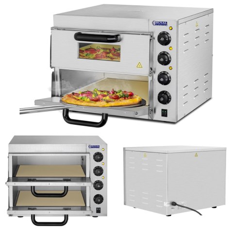 Profesjonalny piec do pizzy podwójny 2 x 40cm 3000W 230V Royal Catering Profesjonalny piec do pizzy podwójny 2 x 40cm 3000W 230V Royal Catering