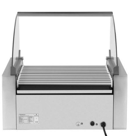Roller grill rolkowy z osłoną i szufladą grzewczą do bułek 20 parówek HotDog 2600W 230V Royal Catering Roller grill rolkowy z osłoną i szufladą grzewczą do bułek 20 parówek HotDog 2600W 230V Royal Catering