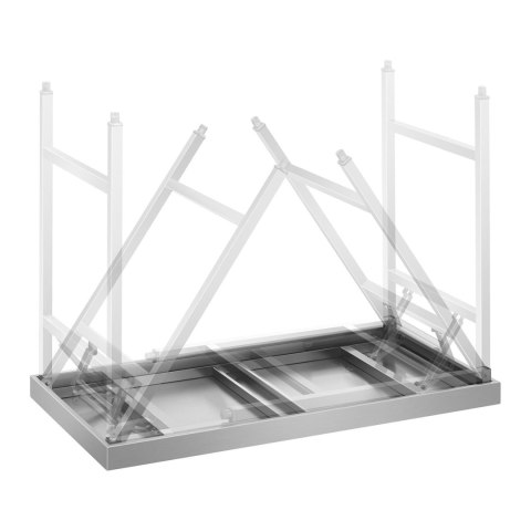 Składany stół roboczy ze stali nierdzewnej 120 x 60cm do 120kg Royal Catering RCAT-120K Składany stół roboczy ze stali nierdzewnej 120 x 60cm do 120kg Royal Catering RCAT-120K
