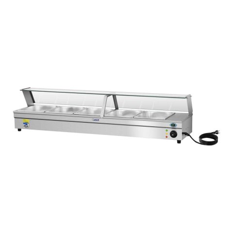 Bemar podgrzewacz wodny z kranem i szklaną osłoną 2200W 30L + 5x pojemnik GN1/2 Bemar podgrzewacz wodny z kranem i szklaną osłoną 2200W 30L + 5x pojemnik GN1/2