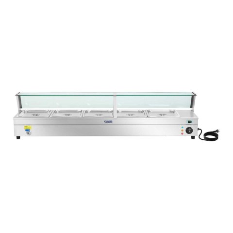 Bemar podgrzewacz wodny z kranem i szklaną osłoną 2200W 30L + 5x pojemnik GN1/2 Bemar podgrzewacz wodny z kranem i szklaną osłoną 2200W 30L + 5x pojemnik GN1/2