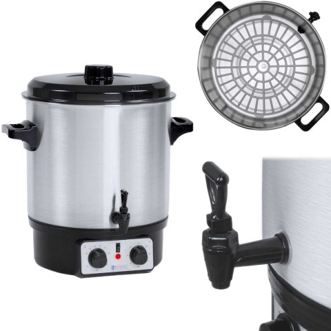 Podgrzewacz warnik do grzańca grzanego wina z kranem timerem stal nierdzewna 2000W 27L Podgrzewacz warnik do grzańca grzanego wina z kranem timerem stal nierdzewna 2000W 27L