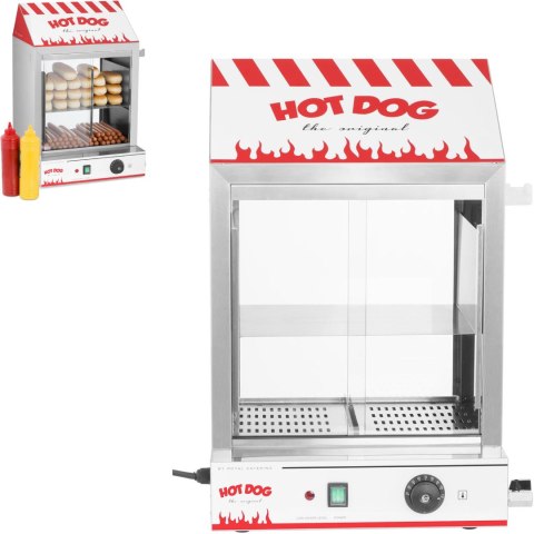 Podgrzewacz witryna grzewcza do 200 hot dogów parówek 50 bułek 2000W Royal Catering RCHW 2000 Podgrzewacz witryna grzewcza do 200 hot dogów parówek 50 bułek 2000W Royal Catering RCHW 2000