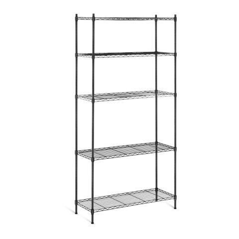 Regał magazynowy druciany ażurowy kolor czarny 180x90x35cm do 150kg Regał magazynowy druciany ażurowy kolor czarny 180x90x35cm do 150kg