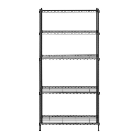 Regał magazynowy druciany ażurowy kolor czarny 180x90x35cm do 150kg Regał magazynowy druciany ażurowy kolor czarny 180x90x35cm do 150kg