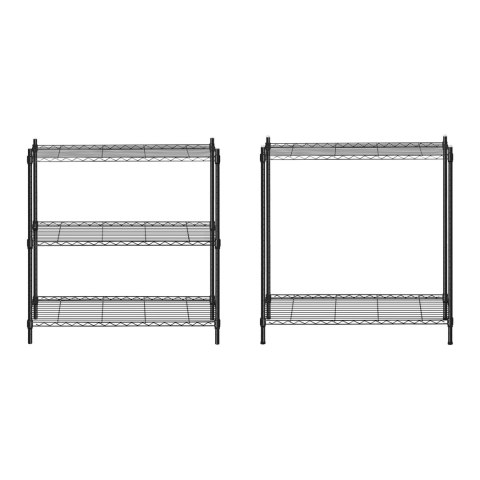 Regał magazynowy druciany ażurowy kolor czarny 180x90x35cm do 150kg Regał magazynowy druciany ażurowy kolor czarny 180x90x35cm do 150kg