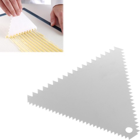 Skrobka cukiernicza trójkątna ZĄBKOWANA ze stali nierdzewnej 110x110mm - HENDI 554227 Skrobka cukiernicza trójkątna ZĄBKOWANA ze stali nierdzewnej 110x110mm - HENDI 554227