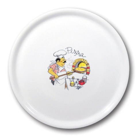 Wytrzymały talerz do pizzy z porcelany Speciale dekorowany 330mm - zestaw 6szt. Wytrzymały talerz do pizzy z porcelany Speciale dekorowany 330mm - zestaw 6szt.