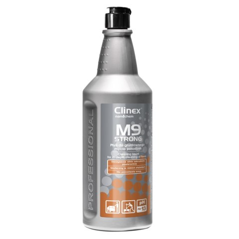 Płyn do mycia silnie zabrudzonych podłóg posadzek CLINEX M9 Strong 1L Płyn do mycia silnie zabrudzonych podłóg posadzek CLINEX M9 Strong 1L