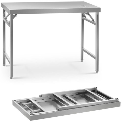 Stół ze stali nierdzewnej kuchenny składany 120 x 60 cm Stół ze stali nierdzewnej kuchenny składany 120 x 60 cm