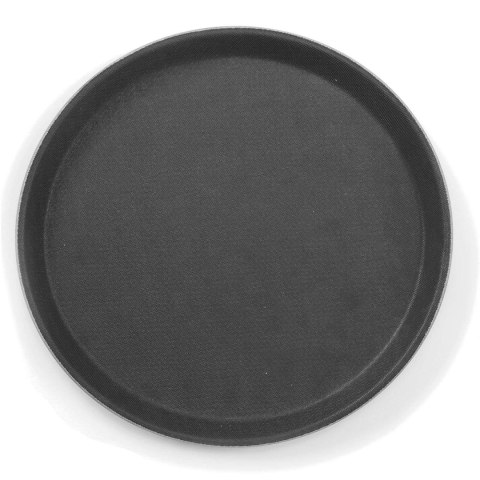 Taca kelnerska antypoślizgowa okrągła śr. 35cm - czarna Taca kelnerska antypoślizgowa okrągła śr. 35cm - czarna