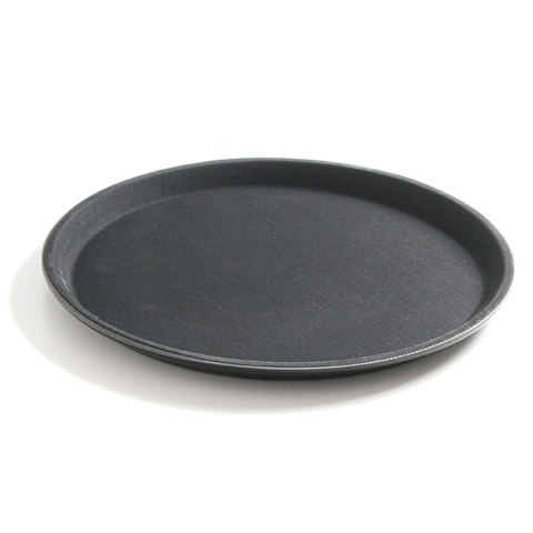 Taca kelnerska antypoślizgowa okrągła śr. 35cm - czarna Taca kelnerska antypoślizgowa okrągła śr. 35cm - czarna