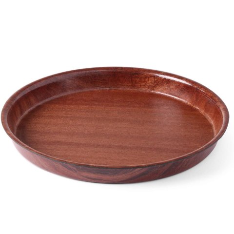 Taca kelnerska drewniana antypoślizgowa głęboka z rantem - okrągła śr. 32cm Taca kelnerska drewniana antypoślizgowa głęboka z rantem - okrągła śr. 32cm