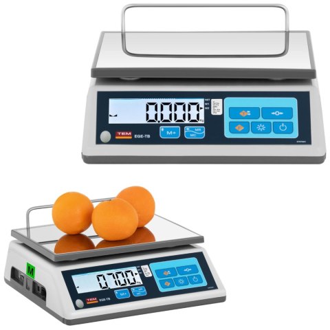 Waga sklepowa handlowa 15 kg / 5 g LCD M LEGALIZACJA Waga sklepowa handlowa 15 kg / 5 g LCD M LEGALIZACJA