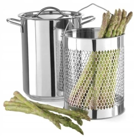 Garnek do szparagów makaronu z wkładem pokrywką XL 5.5 l - Hendi 833100 Garnek do szparagów makaronu z wkładem pokrywką XL 5.5 l - Hendi 833100