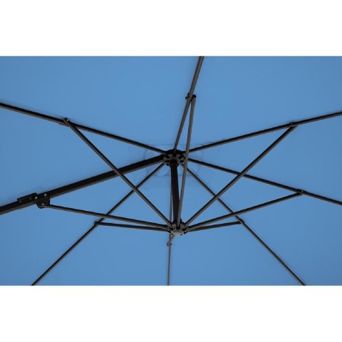Parasol ogrodowy boczny na wysięgniku kwadratowy 250 x 250 cm niebieski Parasol ogrodowy boczny na wysięgniku kwadratowy 250 x 250 cm niebieski