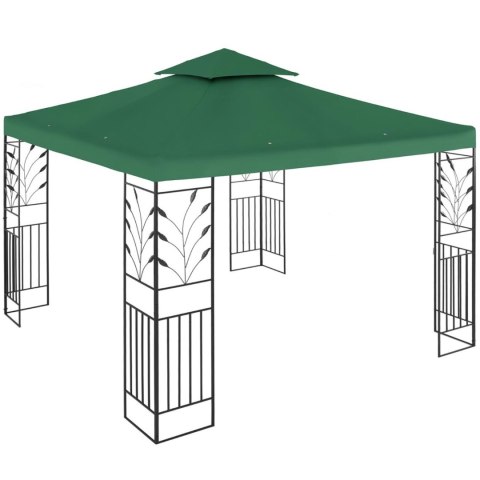 Pawilon ogrodowy altana z ornamentem składana 3 x 3 x 2.6 m zielony Pawilon ogrodowy altana z ornamentem składana 3 x 3 x 2.6 m zielony