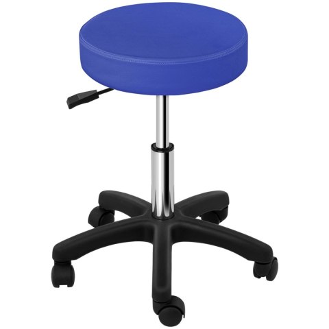 Taboret stołek hoker kosmetyczny obrotowy na kółkach Physa AVERSA niebieski Taboret stołek hoker kosmetyczny obrotowy na kółkach Physa AVERSA niebieski