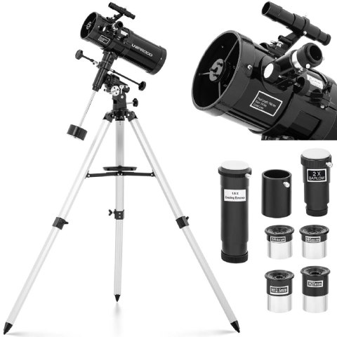 Teleskop astronomiczny Newtona Uniprodo 1000 mm śr. 114 mm Teleskop astronomiczny Newtona Uniprodo 1000 mm śr. 114 mm