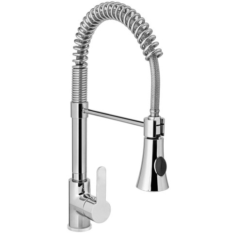 Bateria umywalkowa z wyciąganym prysznicem jednootworowa nierdzewna wys. 445 mm - Hendi 810170 Bateria umywalkowa z wyciąganym prysznicem jednootworowa nierdzewna wys. 445 mm - Hendi 810170
