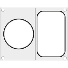Matryca do zgrzewarki CAS CDS-01 na tackę bez podziału 178x113 mm + pojemnik śr. 115 mm - Hendi 805428