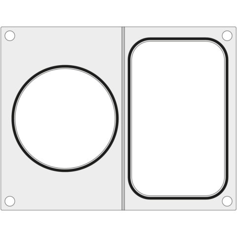 Matryca do zgrzewarki CAS CDS-01 na tackę bez podziału 178x113 mm + pojemnik śr. 115 mm - Hendi 805428 Matryca do zgrzewarki CAS CDS-01 na tackę bez podziału 178x113 mm + pojemnik śr. 115 mm - Hendi 805428