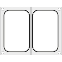 Matryca forma do zgrzewarki CAS CDS-01 na dwie tacki pojemniki 178x113 mm - Hendi 805350