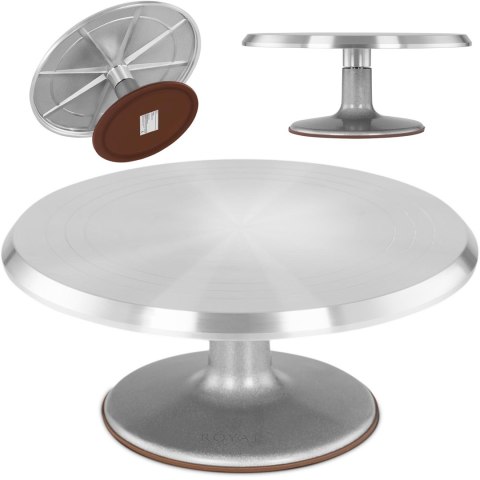 Patera podstawka na ciasto tort ciastka obrotowa aluminiowa śr. 31 cm Patera podstawka na ciasto tort ciastka obrotowa aluminiowa śr. 31 cm