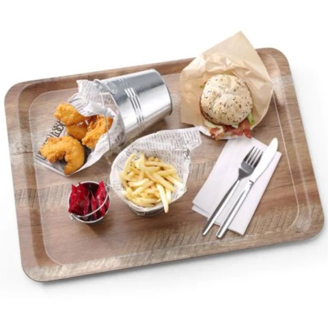 Taca do serwowania laminowana drewno 430 x 330 mm - Hendi 508879 Taca do serwowania laminowana drewno 430 x 330 mm - Hendi 508879