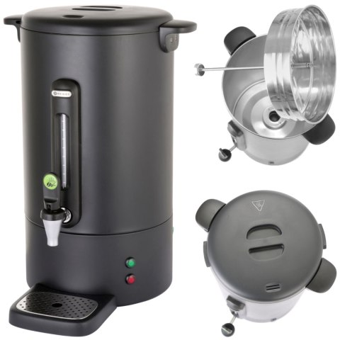 Zaparzacz perkolator do kawy z niekapiącym kranikiem czarny Concept Line 13 l - Hendi 211489 Zaparzacz perkolator do kawy z niekapiącym kranikiem czarny Concept Line 13 l - Hendi 211489