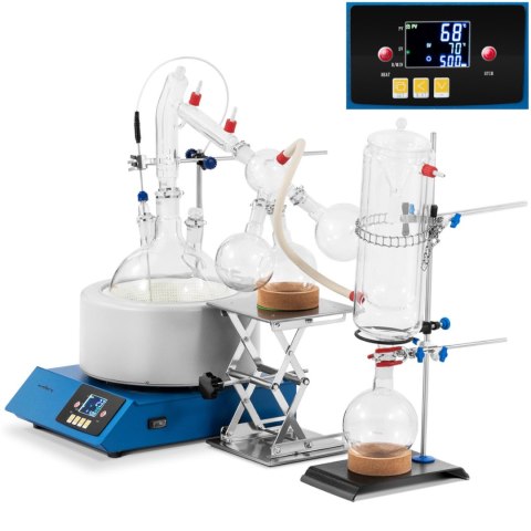 Destylator laboratoryjny do oddzielania substancji z krótką ścieżką 5 l 1800 obr./min 1100 W Destylator laboratoryjny do oddzielania substancji z krótką ścieżką 5 l 1800 obr./min 1100 W