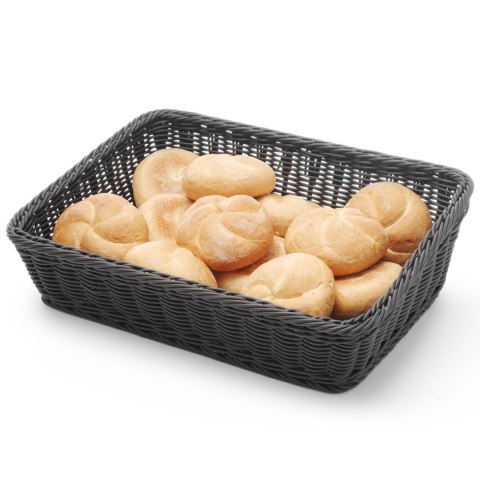 Kosz ekspozycyjny na pieczywo chleb skośny prostokątny czarny 400x300x120 mm - Hendi 426661 Kosz ekspozycyjny na pieczywo chleb skośny prostokątny czarny 400x300x120 mm - Hendi 426661