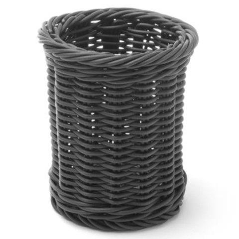 Koszyk na sztućce widelce noże łyżki okrągły czarny śr. 100x120 mm - Hendi 426210 Koszyk na sztućce widelce noże łyżki okrągły czarny śr. 100x120 mm - Hendi 426210