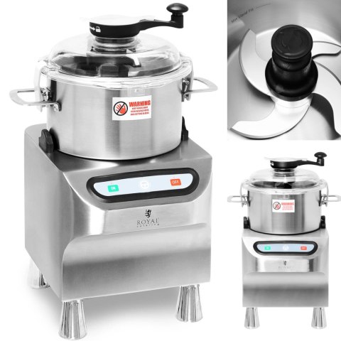 Kuter wilk gastronomiczny do siekania mielenia krojenia mięsa warzyw 5 l 1500 obr./min 800 W Kuter wilk gastronomiczny do siekania mielenia krojenia mięsa warzyw 5 l 1500 obr./min 800 W