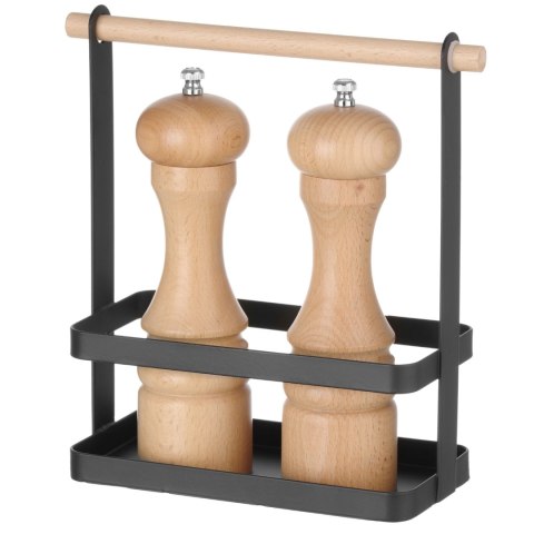 Organizer koszyk stołowy na przyprawy z drewnianą rączką 23x10x24 cm - Hendi 427040 Organizer koszyk stołowy na przyprawy z drewnianą rączką 23x10x24 cm - Hendi 427040