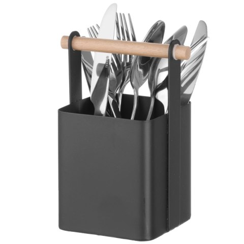 Organizer koszyk stołowy na sztućce z drewnianą rączką 14x10.5x19 cm - Hendi 427064 Organizer koszyk stołowy na sztućce z drewnianą rączką 14x10.5x19 cm - Hendi 427064