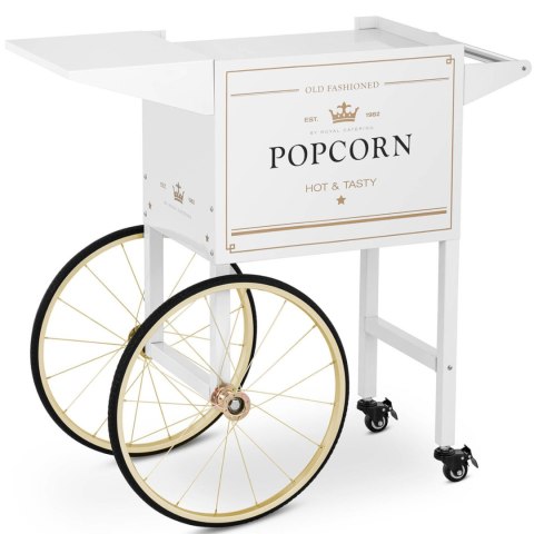 Wózek podstawa do maszyny do popcornu z szafką retro 51 x 37 cm - biało-złoty Wózek podstawa do maszyny do popcornu z szafką retro 51 x 37 cm - biało-złoty