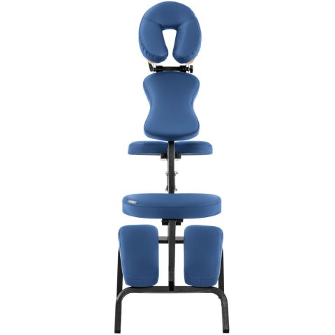 Krzesło do masażu tatuażu przenośne składane Montpellier Blue do 130 kg niebieskie Krzesło do masażu tatuażu przenośne składane Montpellier Blue do 130 kg niebieskie