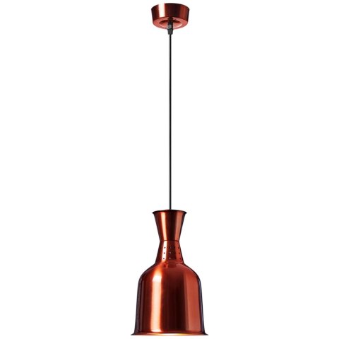 Lampa grzewcza do potraw na podczerwień IR wisząca mosiądz śr. 19 cm 250 W Lampa grzewcza do potraw na podczerwień IR wisząca mosiądz śr. 19 cm 250 W