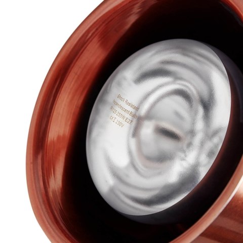 Lampa grzewcza do potraw na podczerwień IR wisząca mosiądz śr. 19 cm 250 W Lampa grzewcza do potraw na podczerwień IR wisząca mosiądz śr. 19 cm 250 W