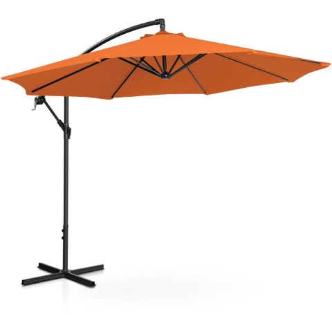Parasol ogrodowy na wysięgniku okrągły uchylny śr. 300 cm pomarańczowy Parasol ogrodowy na wysięgniku okrągły uchylny śr. 300 cm pomarańczowy